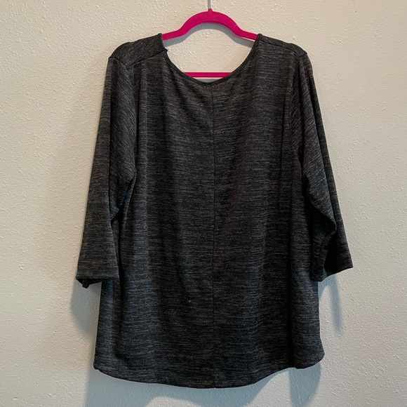 2X NY Collection Women’s Gray Long Sleeve Blouse New With Tags - Picture 4 of 12